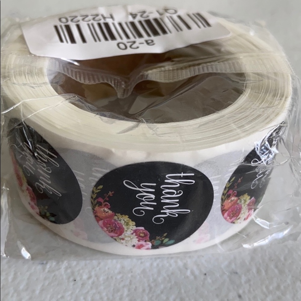 NWT 500 Ct  Thank You Floral Stickers - Picture 2 of 3